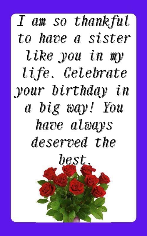 birthday msg for sister in hindi